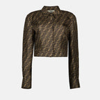 Camisas Chemise FF en soie Fendi Marrom Femme