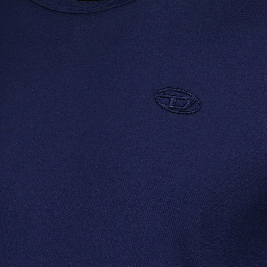 T-shirt T-shirt bleu T-Adjust-Slits Diesel Blu Homme
