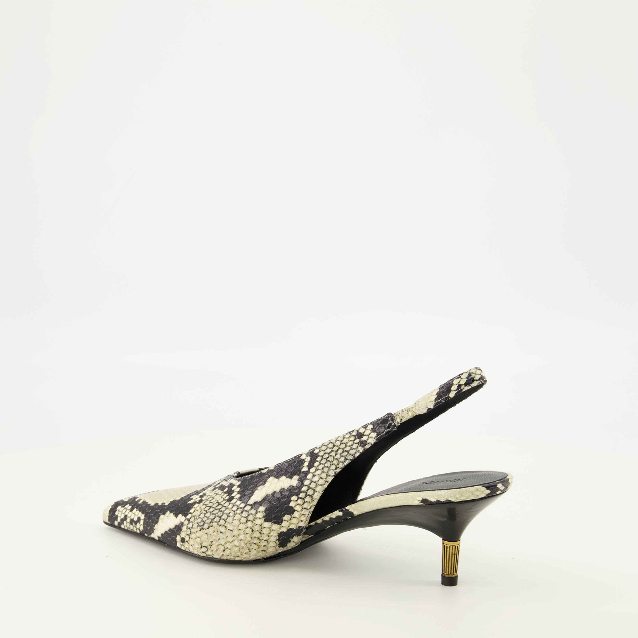 Escarpins Escarpins Bella Low effet peau de python Khaite Gris Femme