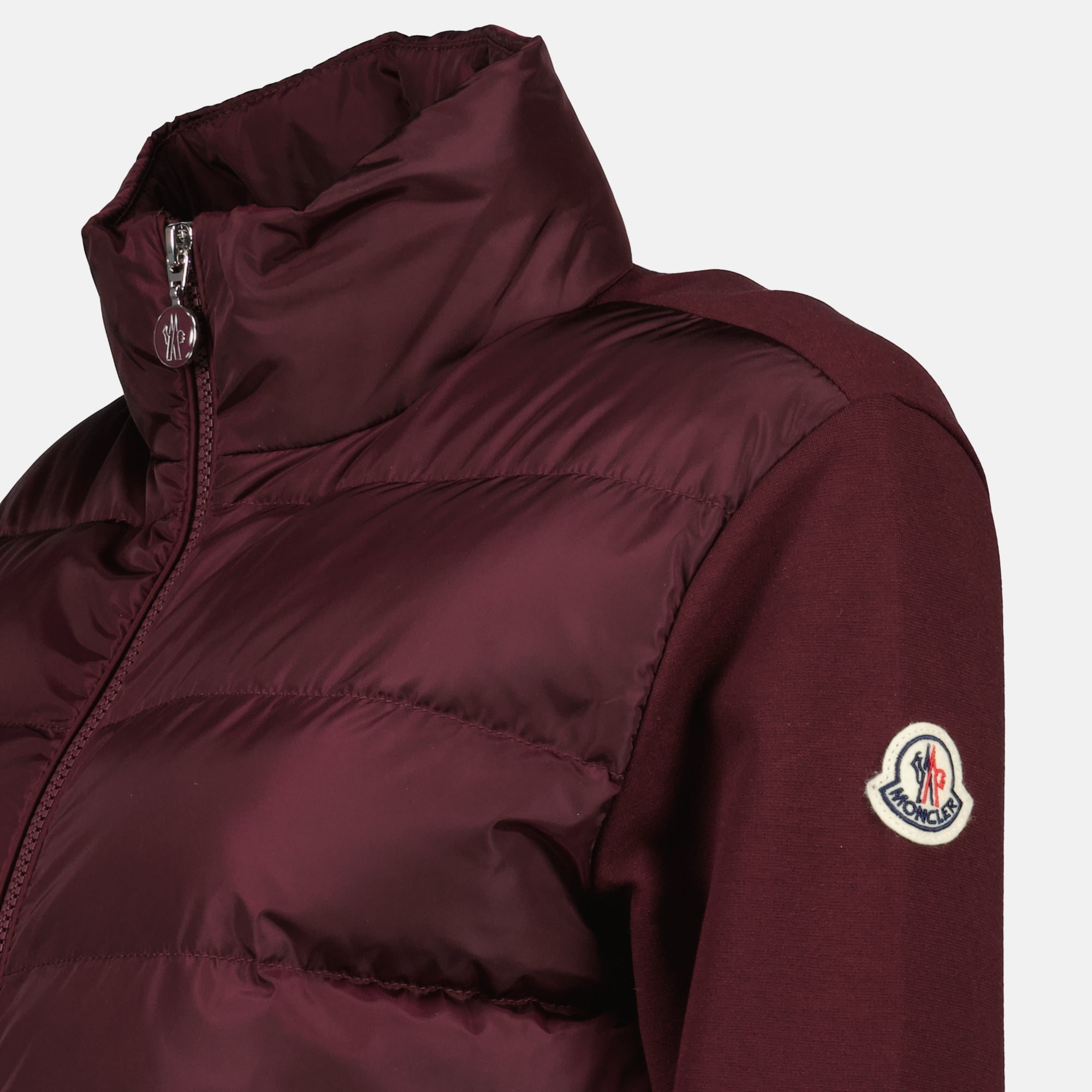 Vestes Veste bi-matière matelassé Moncler Bordeaux Femme