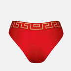 Moda de playa Greca Bikini Bottom Versace Rojo Femme