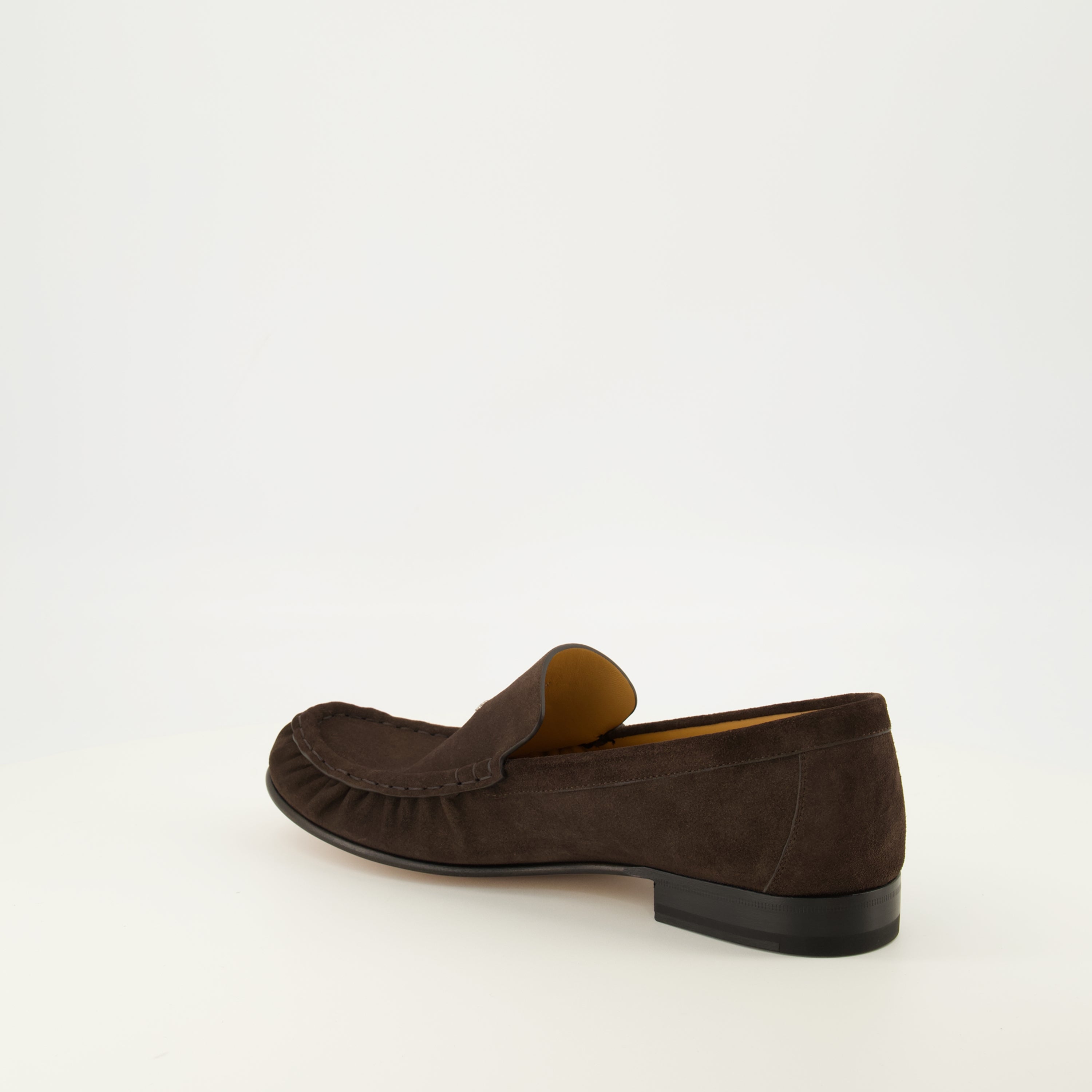 Mocassins Mocassini Maurice in Suede Marrone Scuro Dior Marron Homme