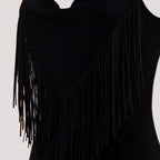 Dresses Fringed Long Dress Rabanne Black Femme