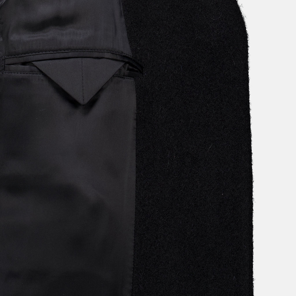 Manteaux Casaco de Lã Preto Prada Noir Femme