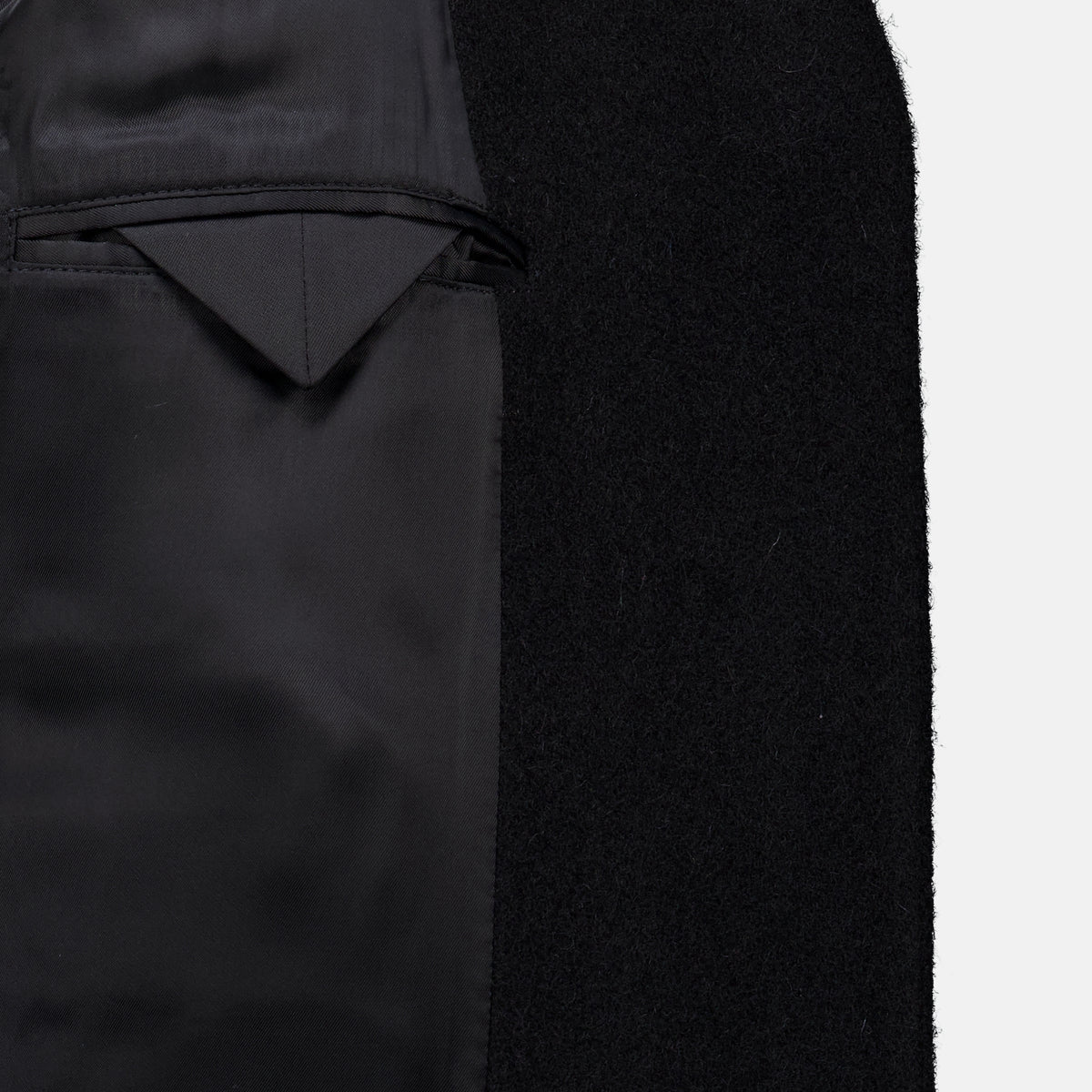 Manteaux Black Wool Coat Prada Noir Femme