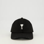 Imagem do artigo Cap preto com logotipo Ami Paris da marca Ami PARIS para Unisex - Temporada Primavera-Verão 2026 - Vista Frontal
