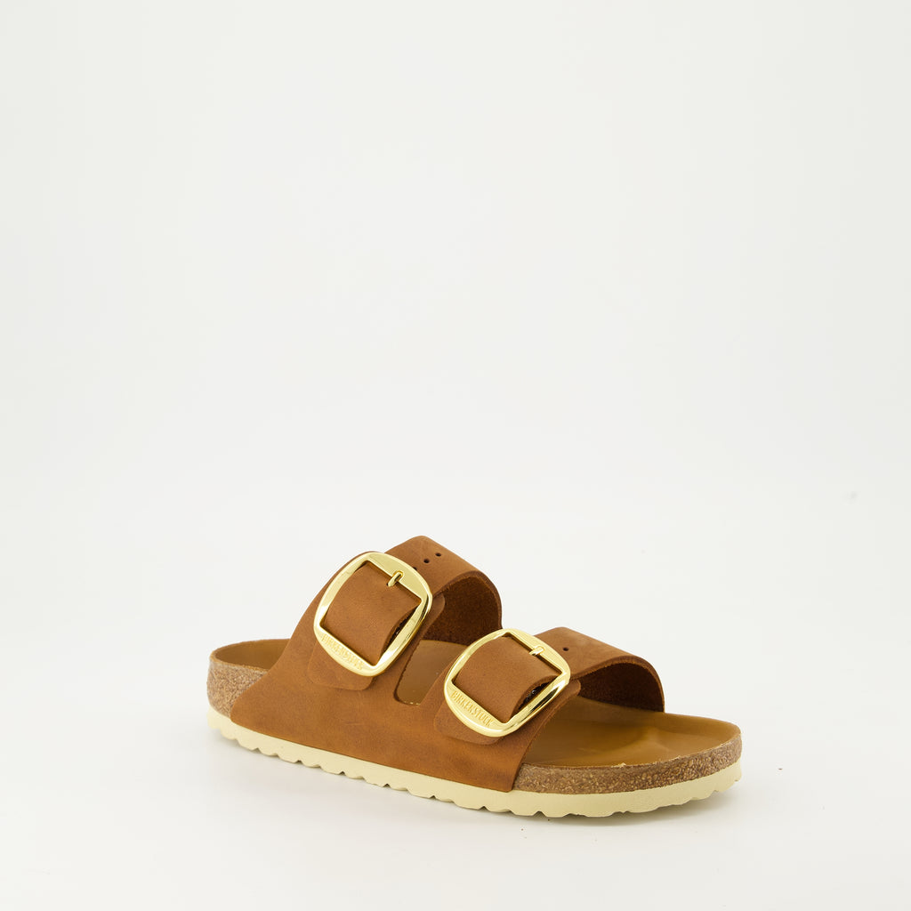 Scarpe aperte Sandali Arizona Big Buckle Birkenstock Marrone Femme