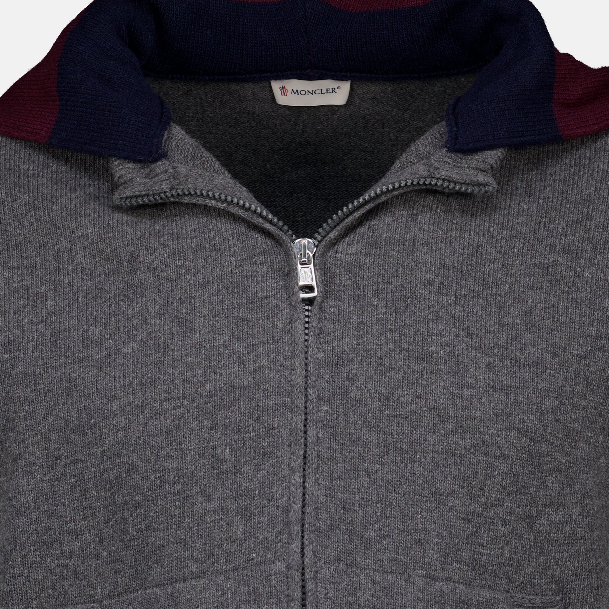 Vestes Cardigan en laine et cachemire gris Moncler Gris Homme