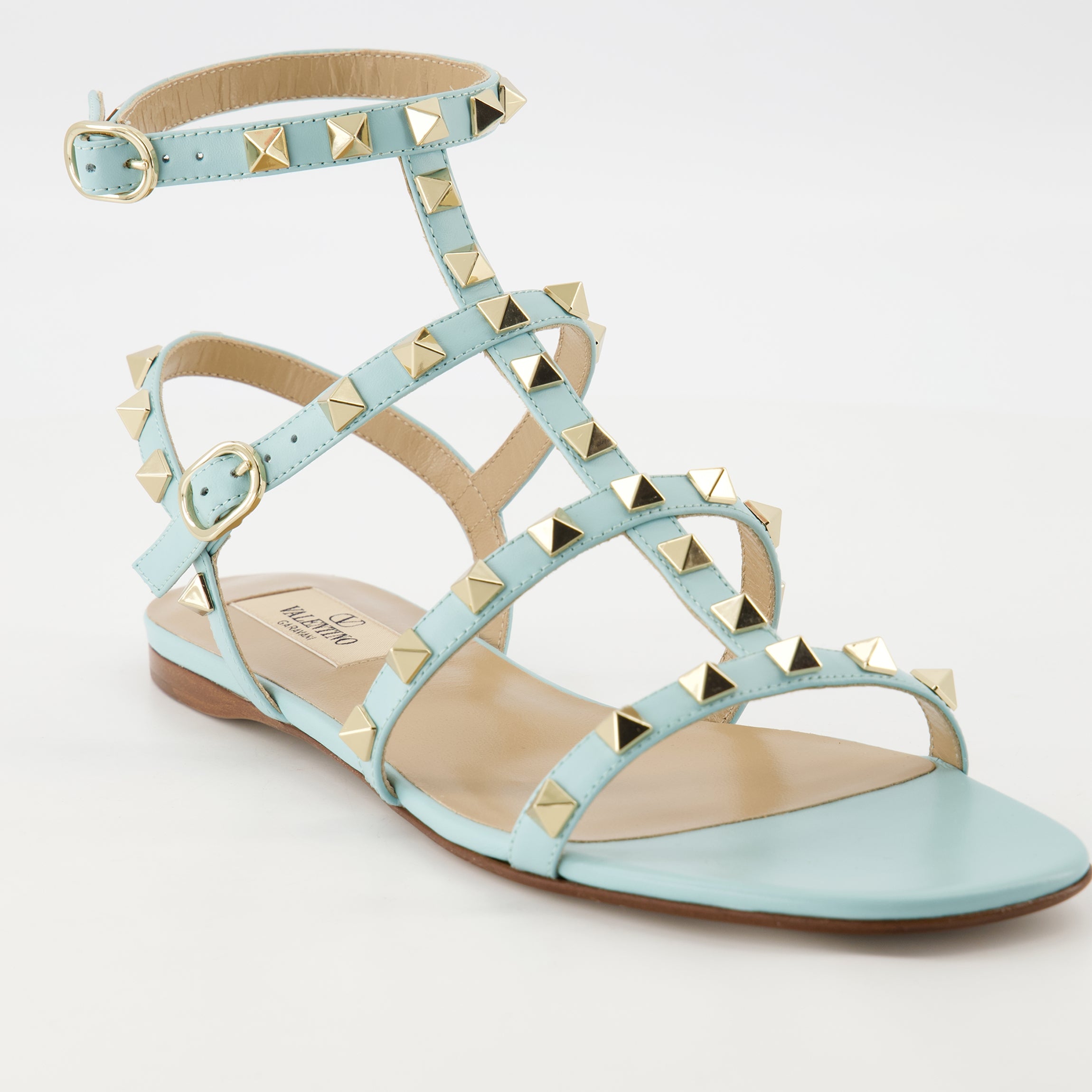 Sapatos abertos Sandálias Rockstud Valentino Garavani Azul Femme