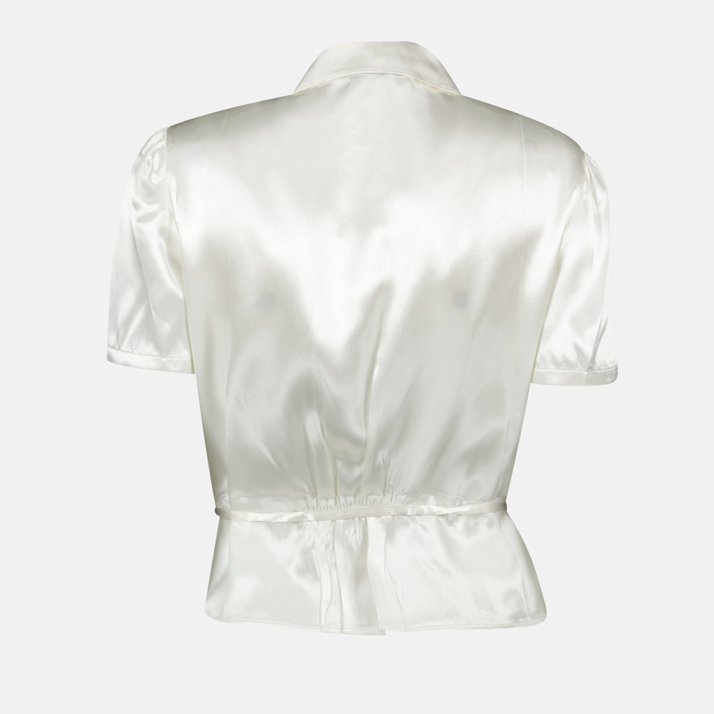 Camisas Chemise en satin Prada Branco Femme