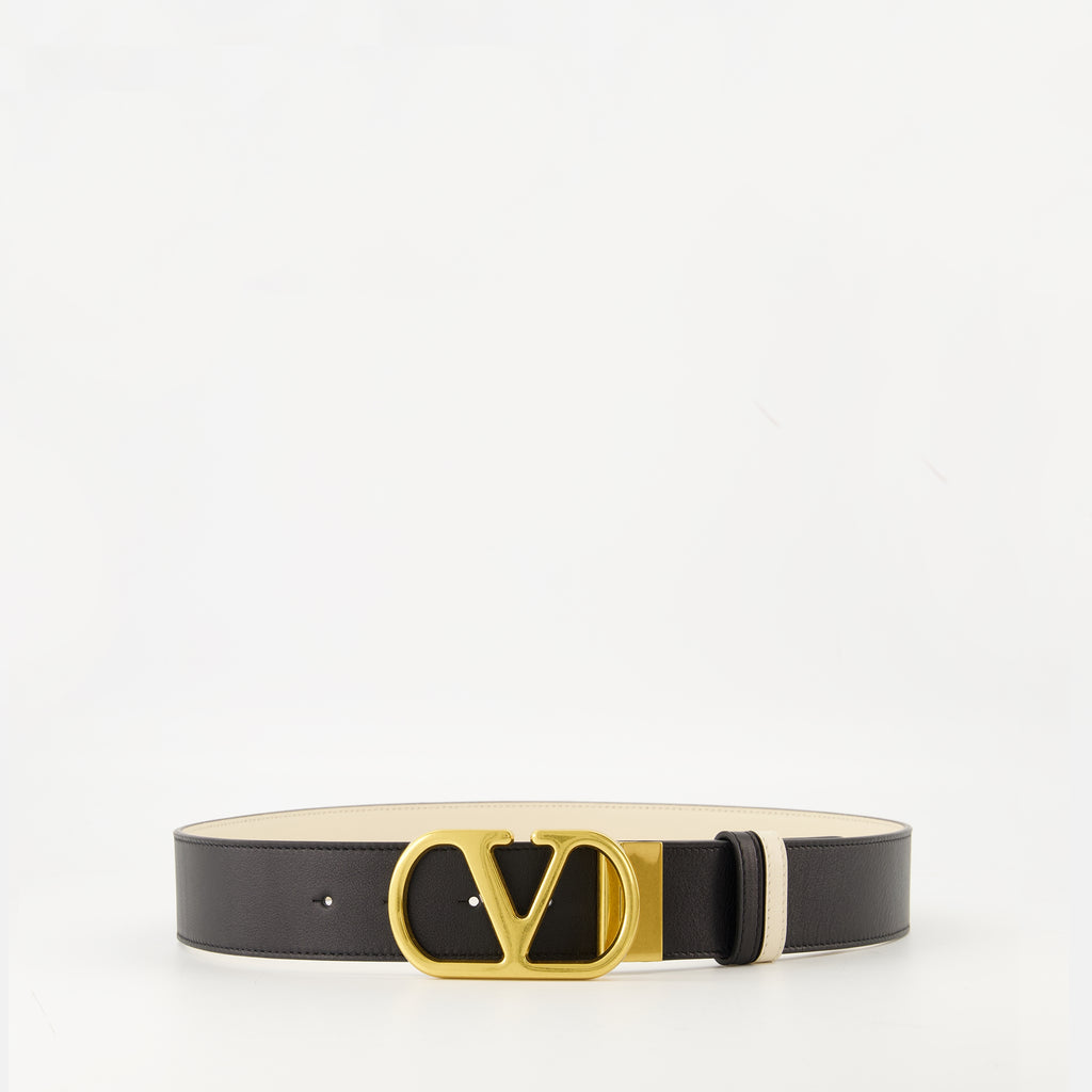 Image de l'article Ceinture Vlogo réversible blanche et noir 40 mm de la marque Valentino Garavani pour Femme - Saison Printemps-Été 2026 - Vue de Dos
