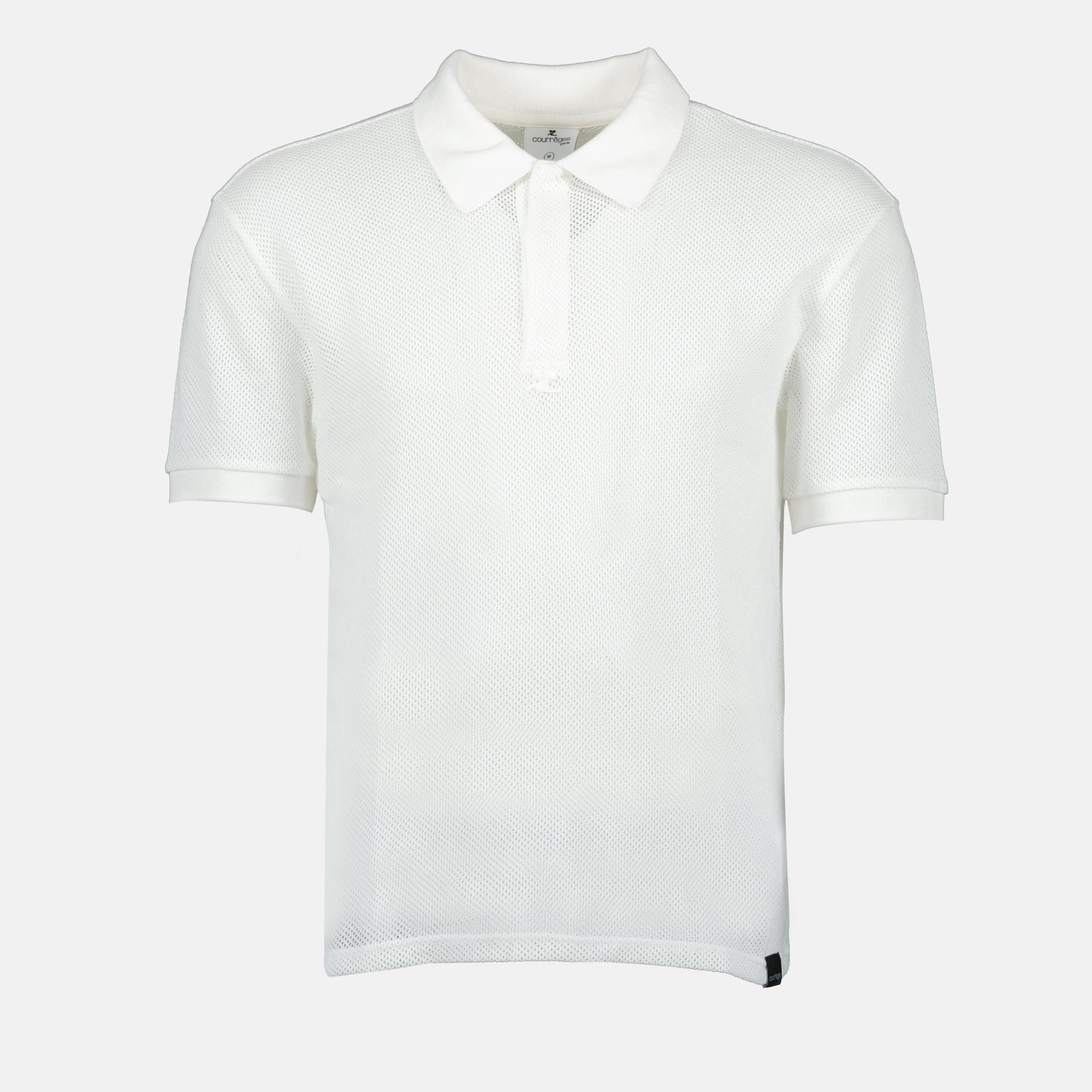 Polos Polo en résille Courrèges Blanc Homme