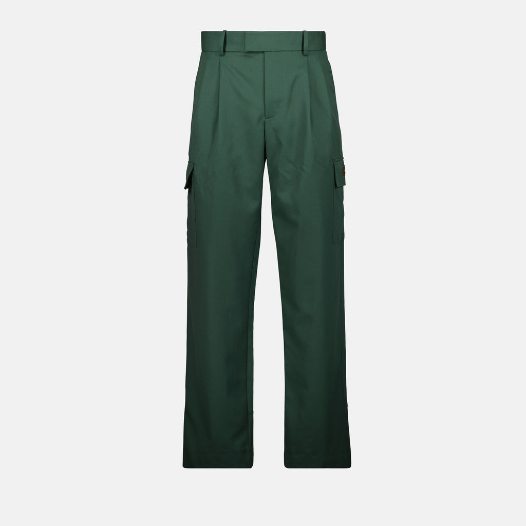 Pantalons Pantalon cargo en laine Drole De Monsieur Vert Homme