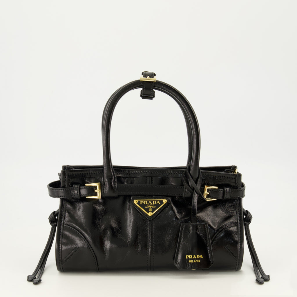 Sacs à main et épaule Mini Bonnie Leather Bag em Preto Prada Noir Femme