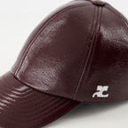Chapeaux, casquettes et bonnets Casquette Réédition en vinyl Courrèges Bordeaux Unisexe