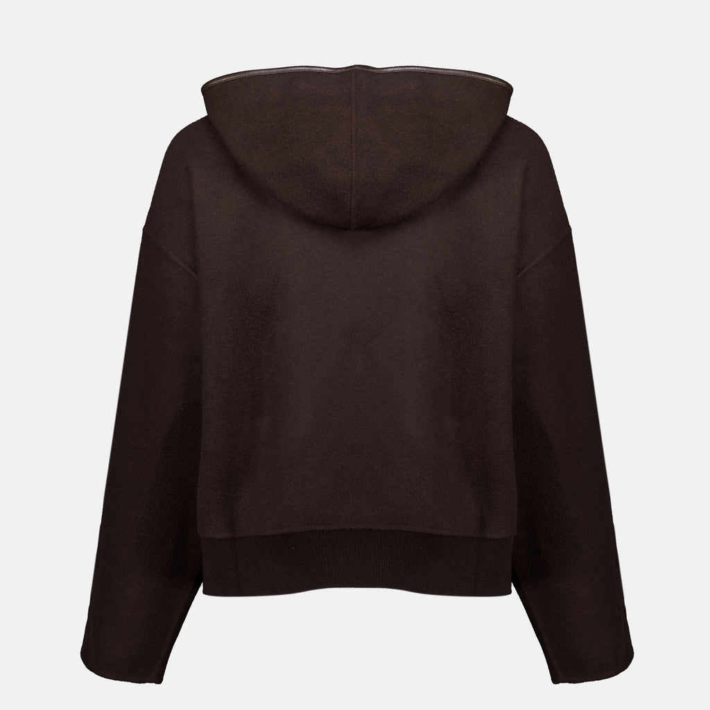 Sweatshirts Braune Zip-up Kapuzenjacke Max Mara Marron Femme