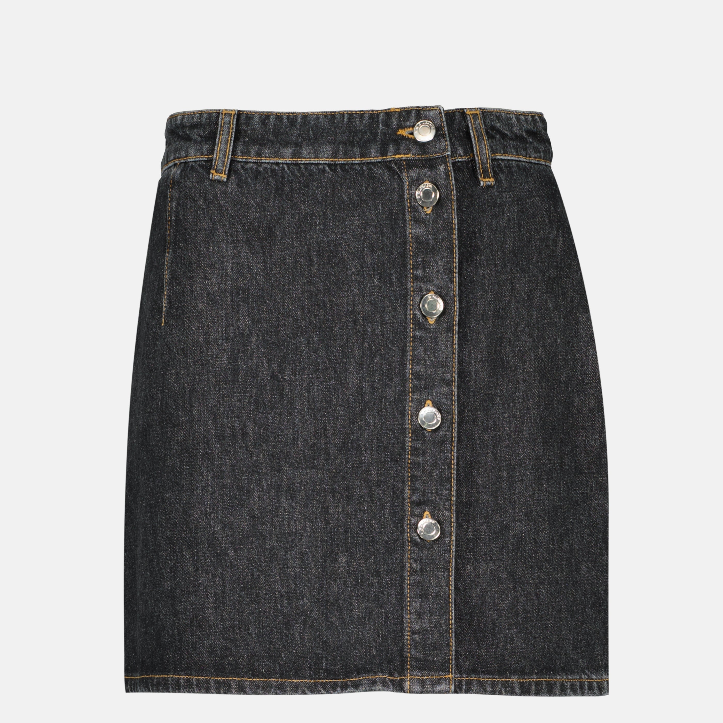 Jupes Mini jupe en denim bleu fonxé Iro Bleu foncé Femme