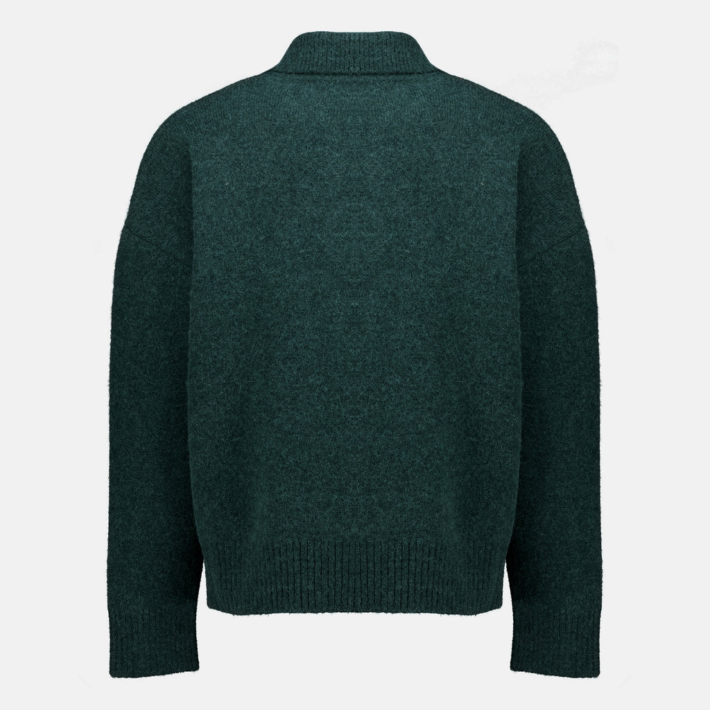 Polos Suéter de Alpaca Verde Oscuro Ami PARIS Vert Unisexe