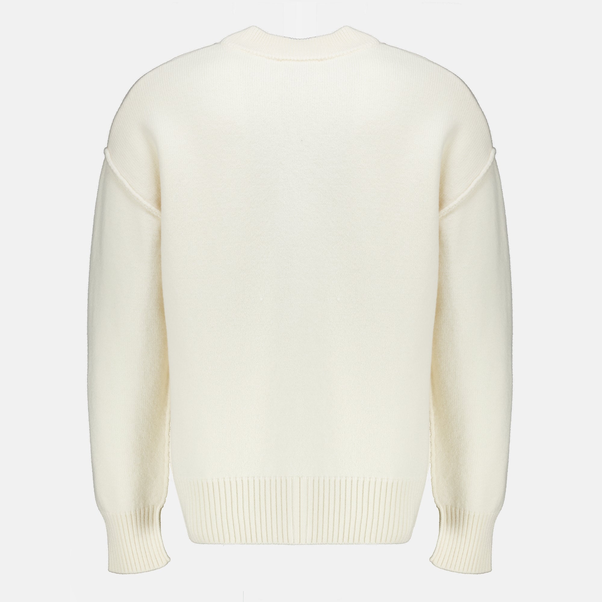 Maille Cardigan AMI de coeur en laine blanc Ami PARIS Blanc Unisexe