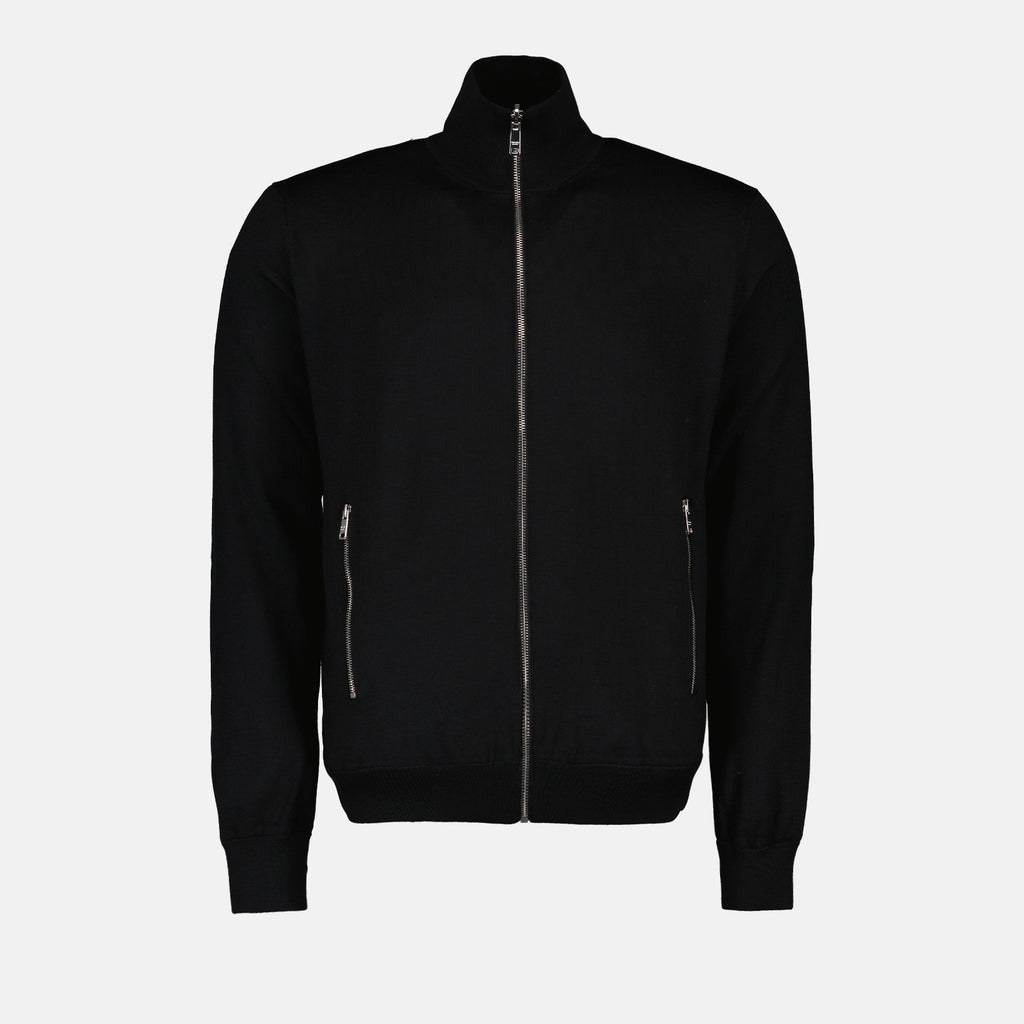 Vestes Bomber en Re-Nylon et laine Prada Noir Homme