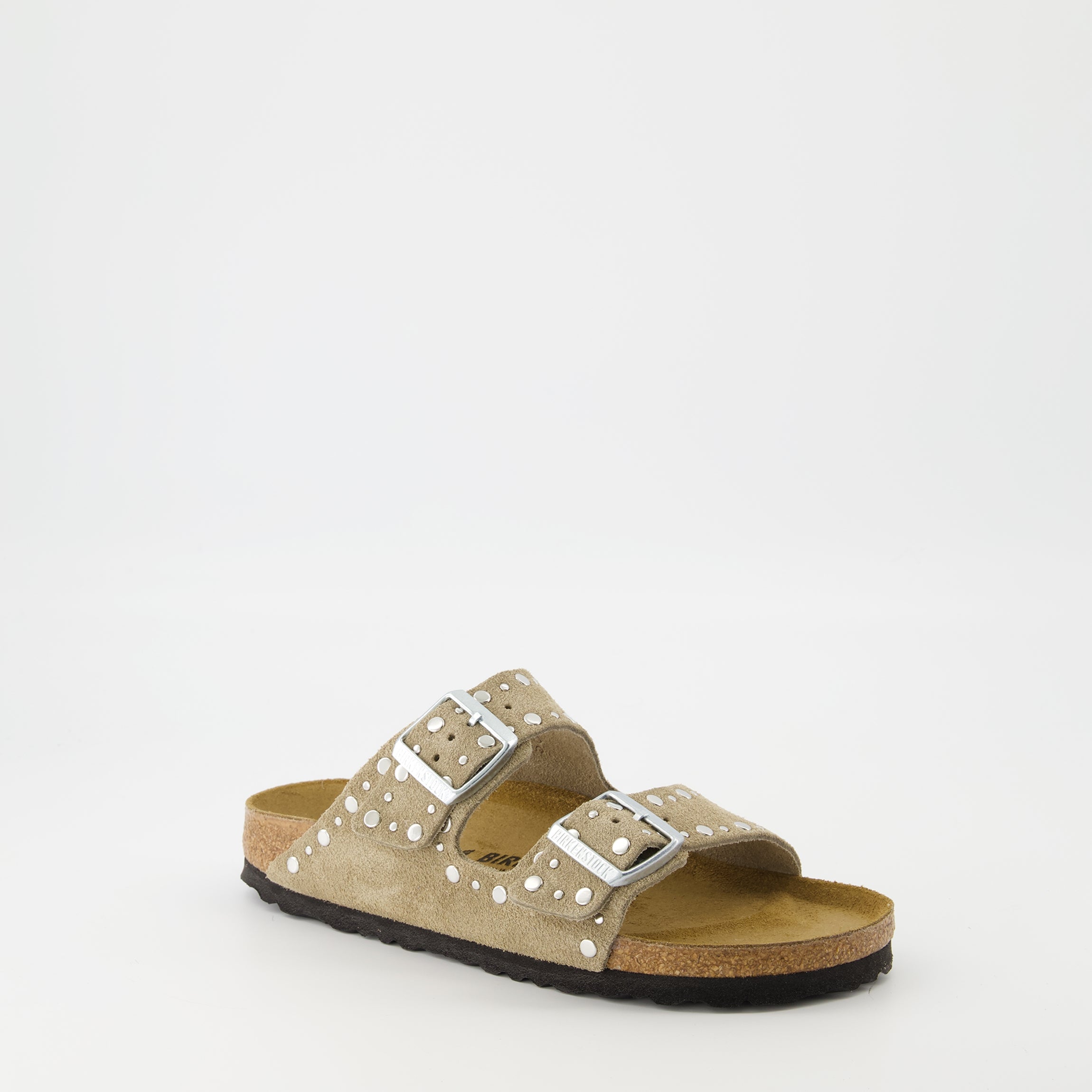 Chaussures ouvertes Sandalias Arizona Rivet Birkenstock Beige Femme