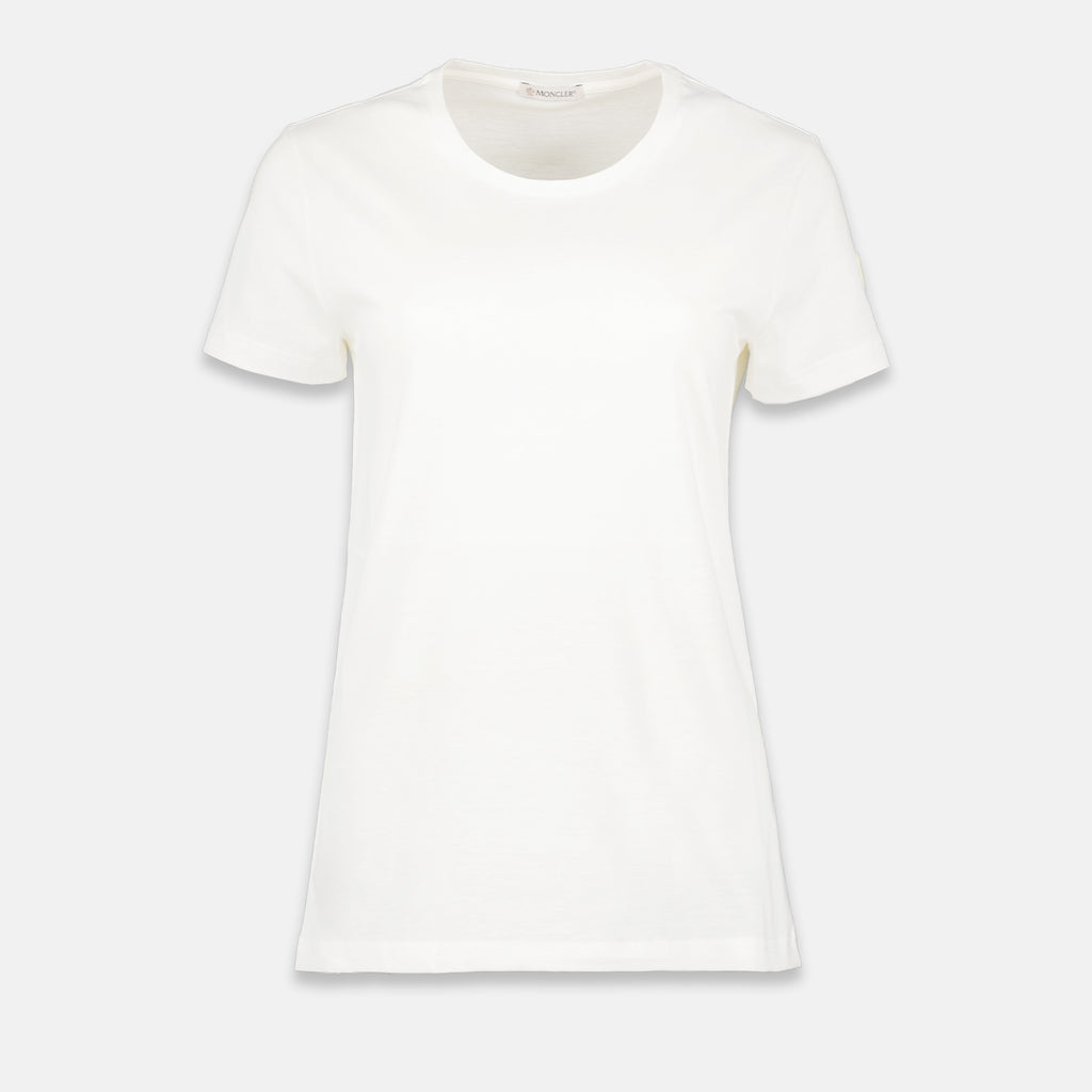 T-Shirts Logo T-Shirt Moncler Weiß Femme