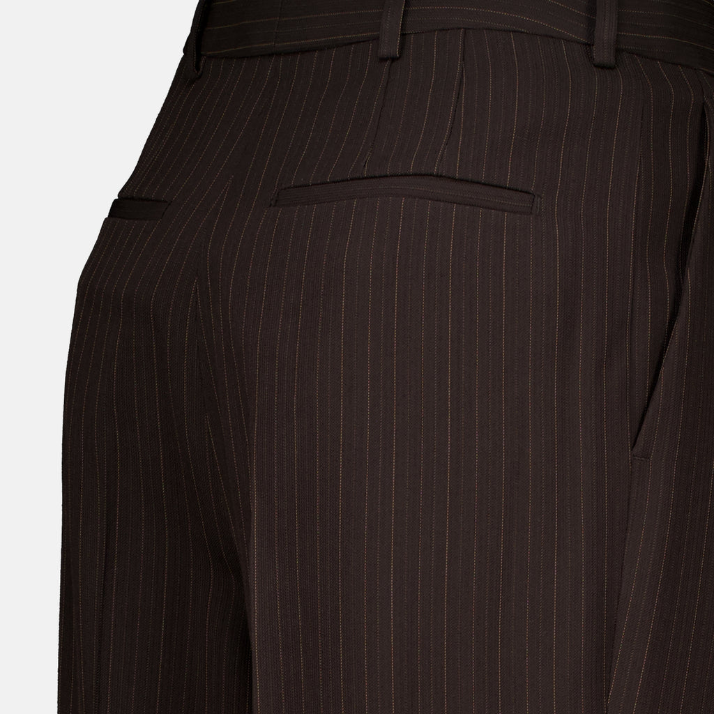 Pantalons Pantalons marron à rayures Saint Laurent Marron Femme