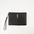 ポーチ カサンドル クラッチ Saint Laurent ブラック 女性