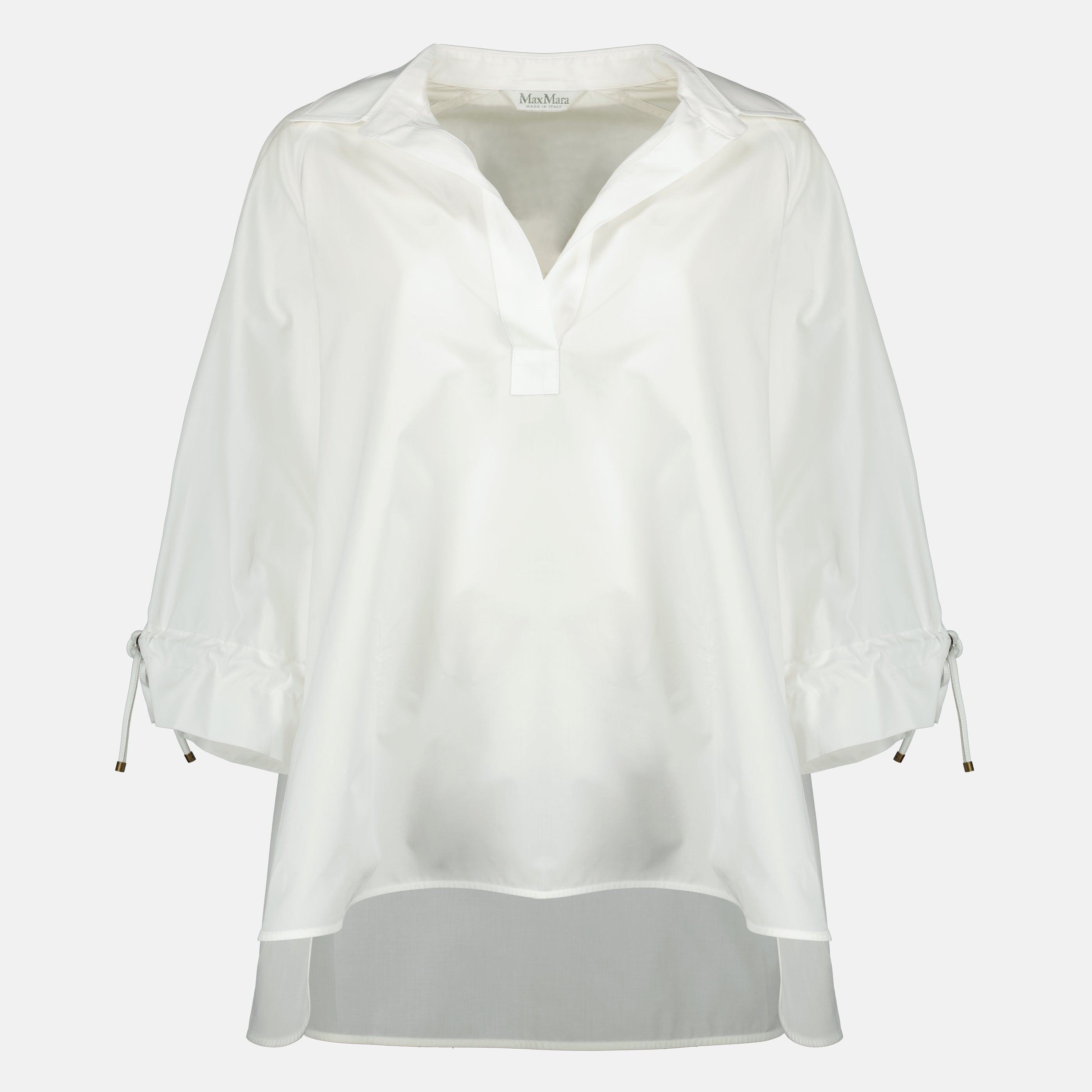 Immagine dell'articolo Blusa bianca in popeline di cotone di Max Mara per Donna - Stagione Primavera-Estate 2026 - Vista Frontale