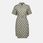 Dresses Check Plaid Dress Burberry Beige Femme