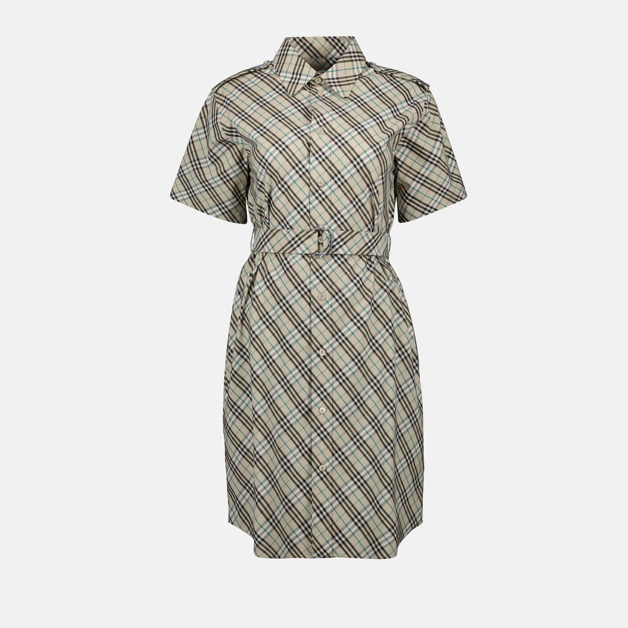Robes Robe à carreaux Check Burberry Beige Femme