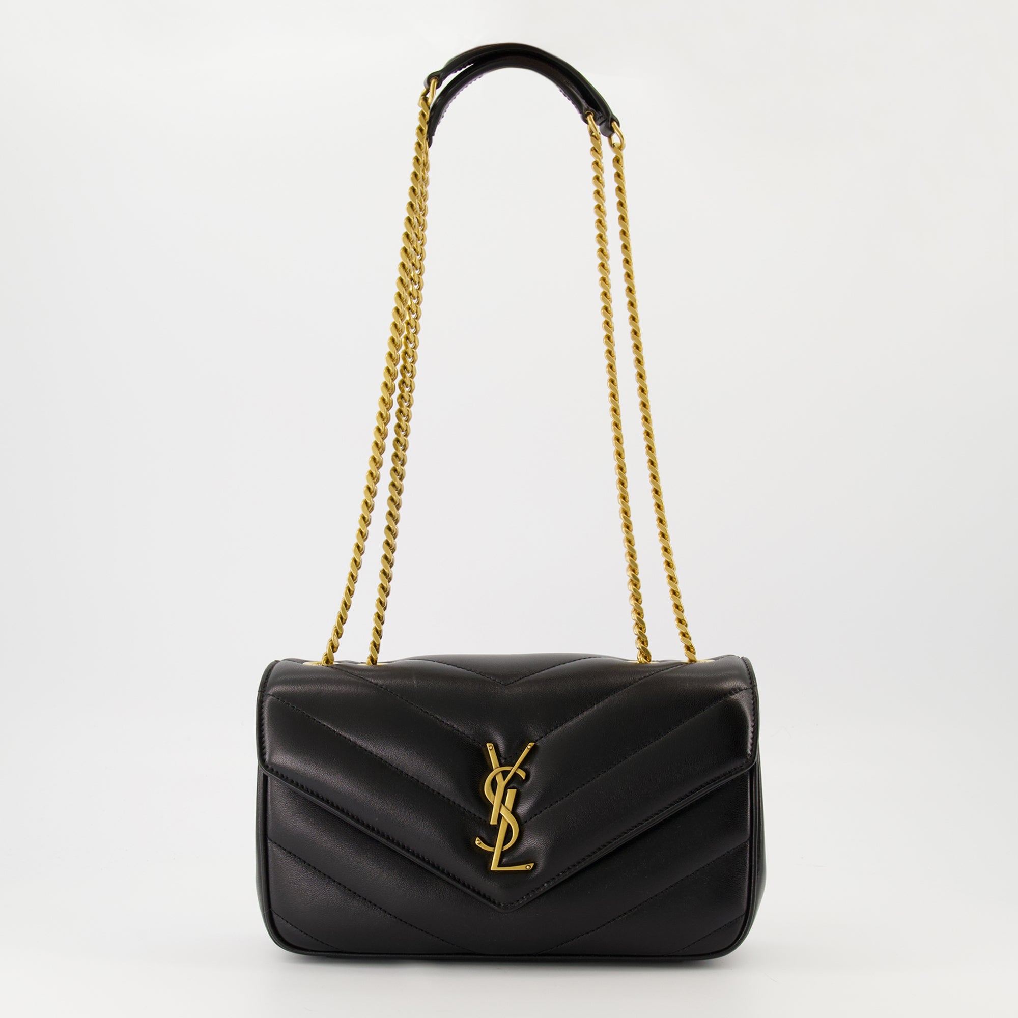 Sacs à main et épaule Loulou Medium Black Bag Saint Laurent Noir Femme