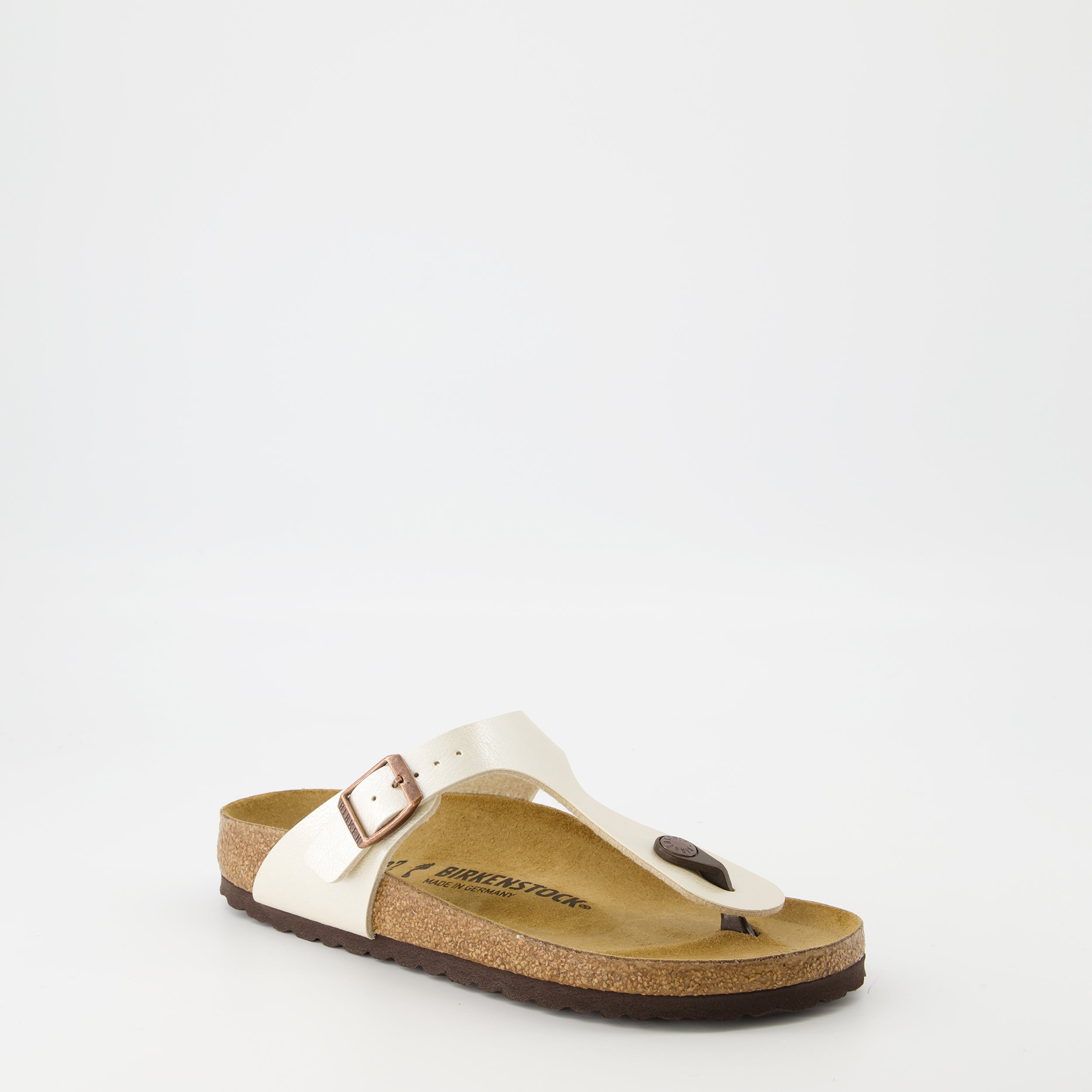 Offene schuhe Gizeh Flip-Flops Birkenstock Weiß Femme