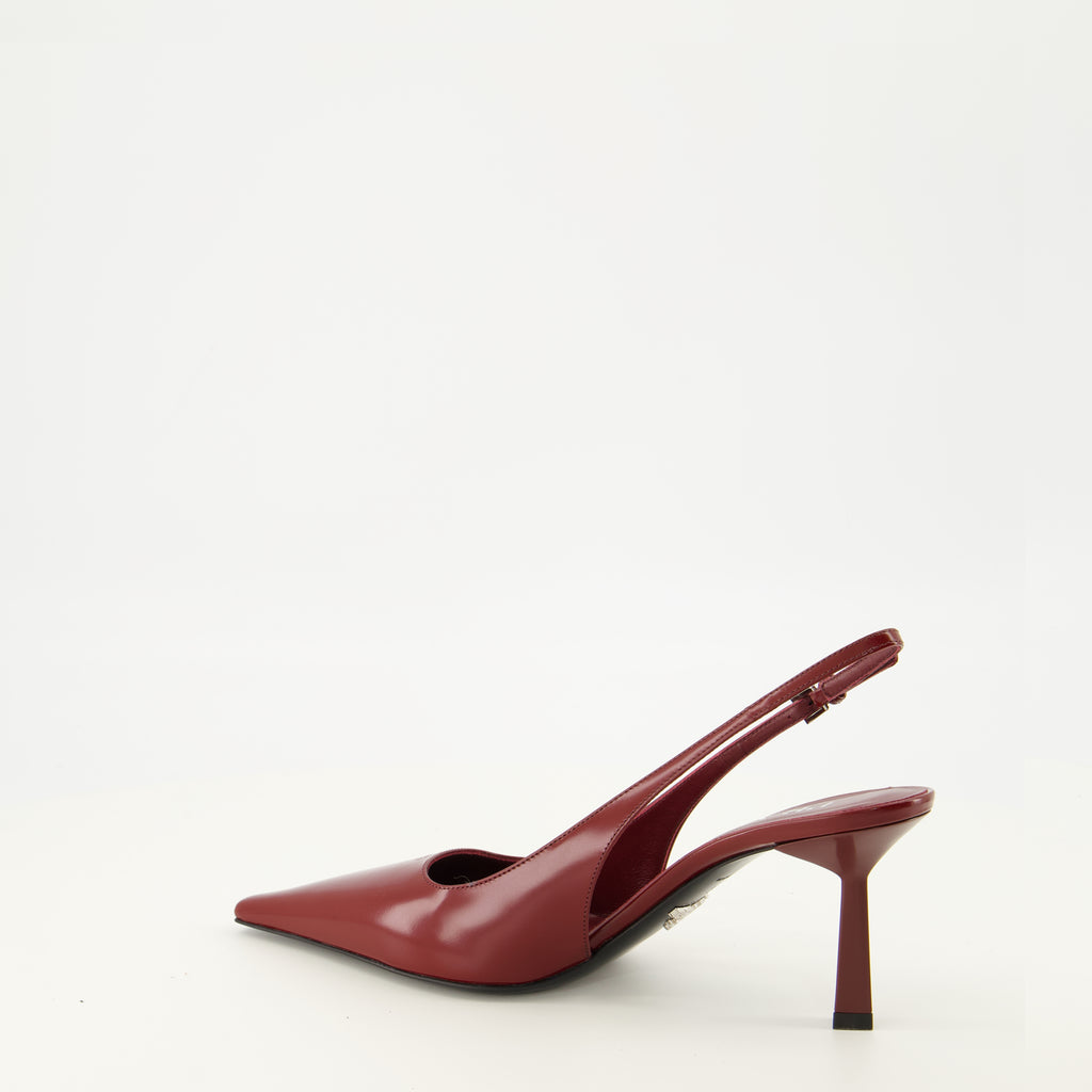 Escarpins 赤いパテントレザーのヒール Prada Rouge Femme