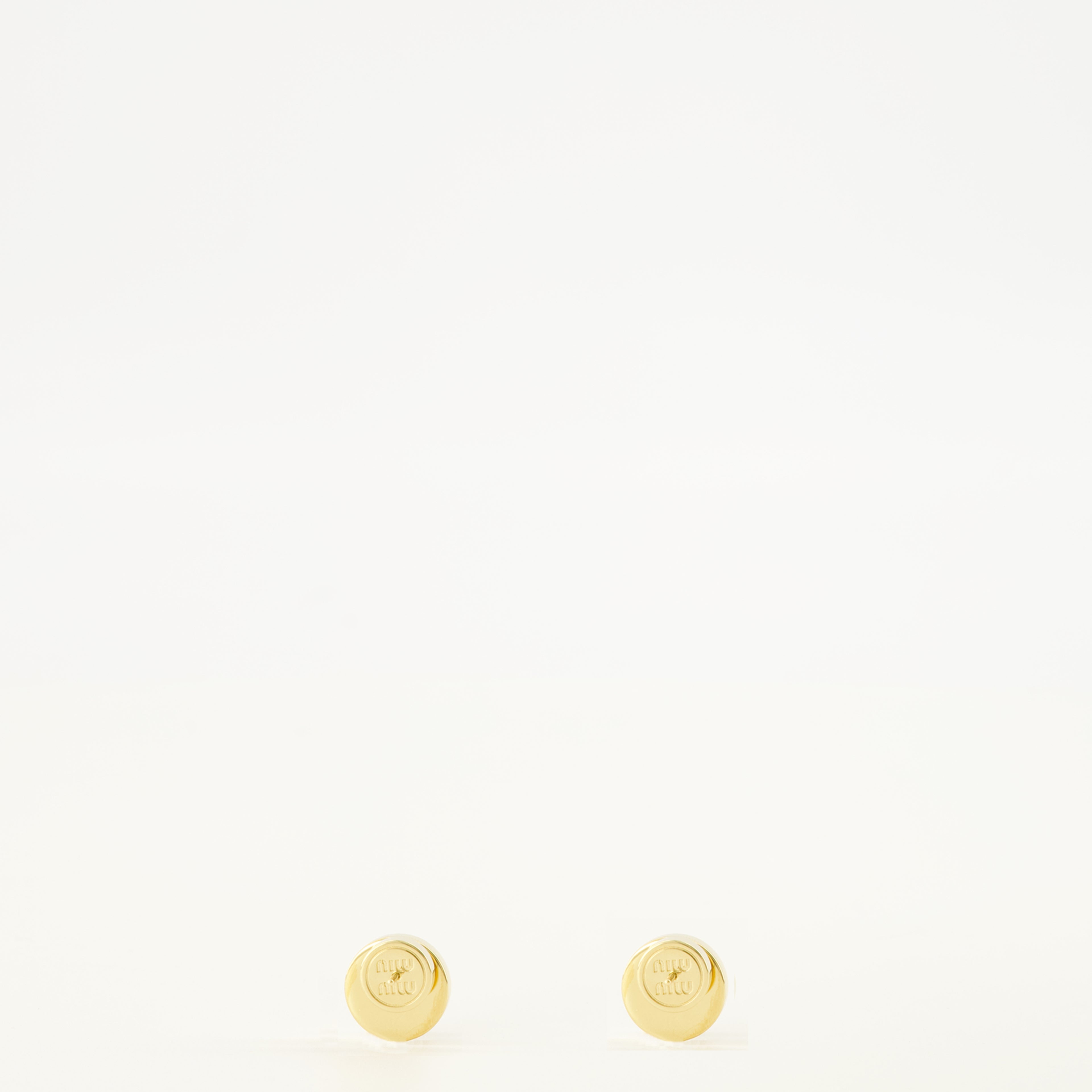 Bijoux 블랙 에나멜 메탈 귀걸이 Miu Miu Noir Femme