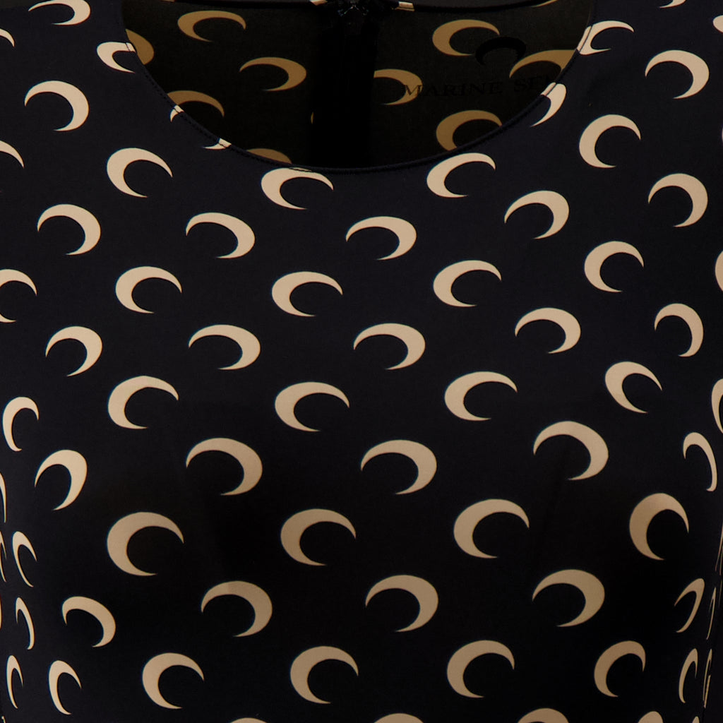 Imagen del artículo Mono largo Jersey Moon negro de la marca Marine Serre para Mujer - Temporada Otoño-Invierno 2025 - Vista Detallada_1
