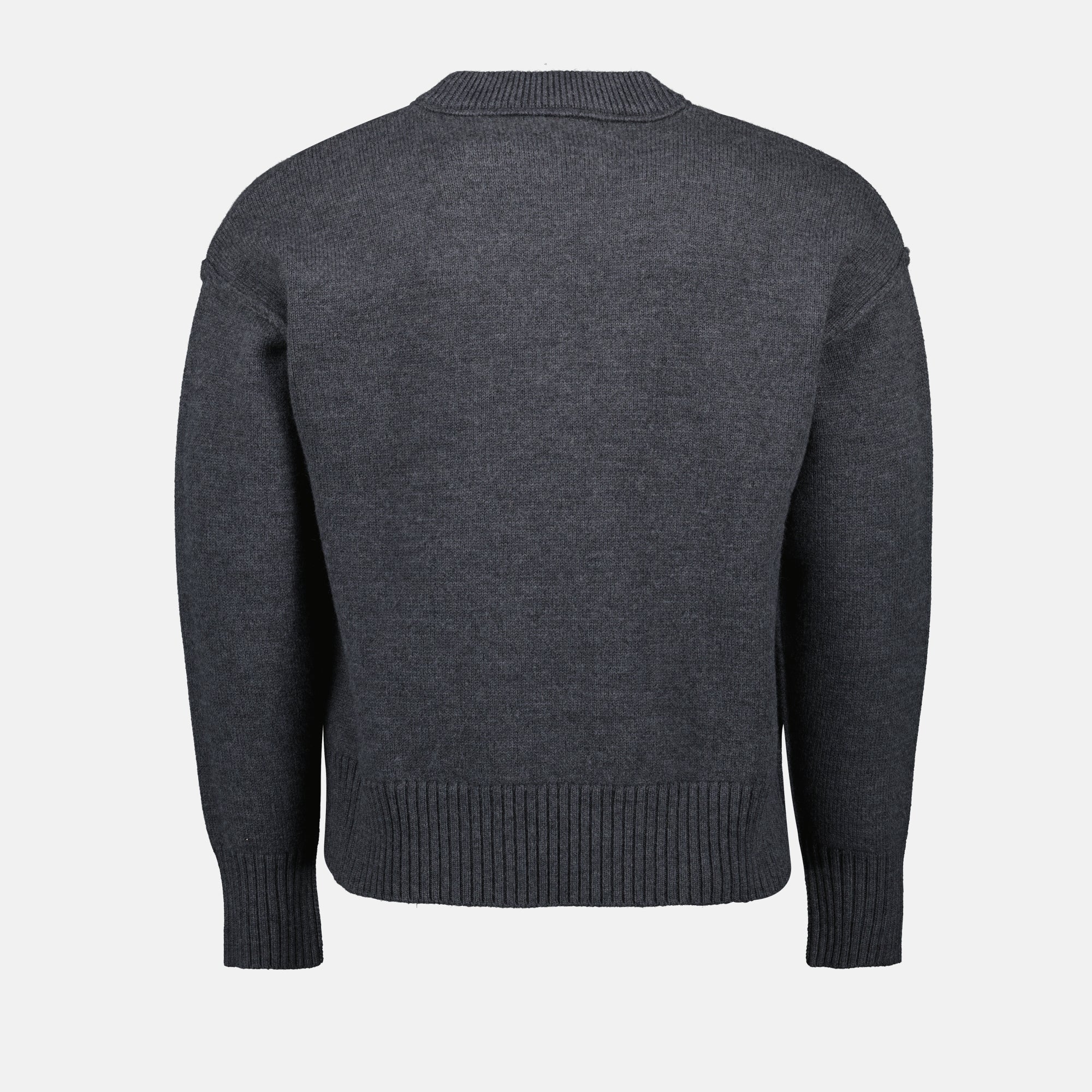 Maille Pull Ami de coeur rouge Ami PARIS Gris Unisexe