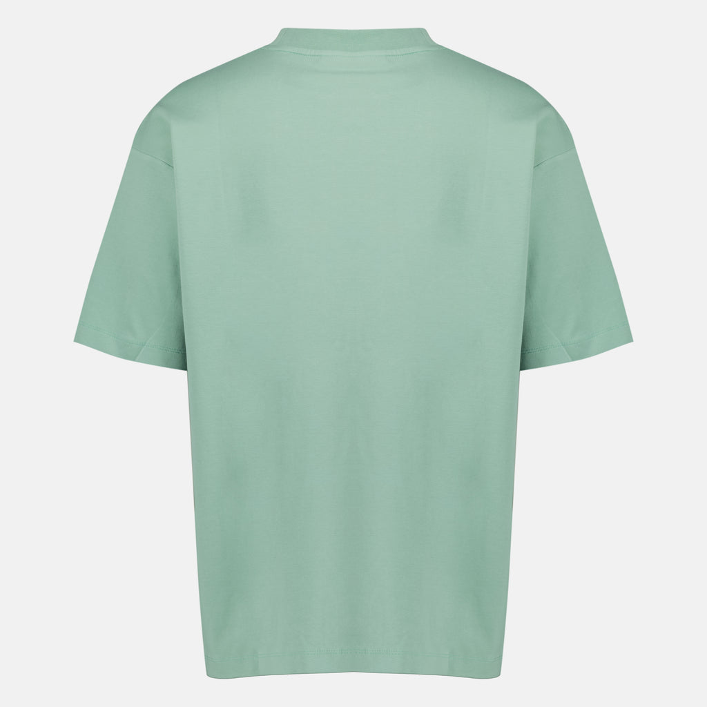 Drole De Monsieurブランドの緑のパームスローガンTシャツの画像 - メンズ用 - 2026年春夏シーズン - 後面ビュー