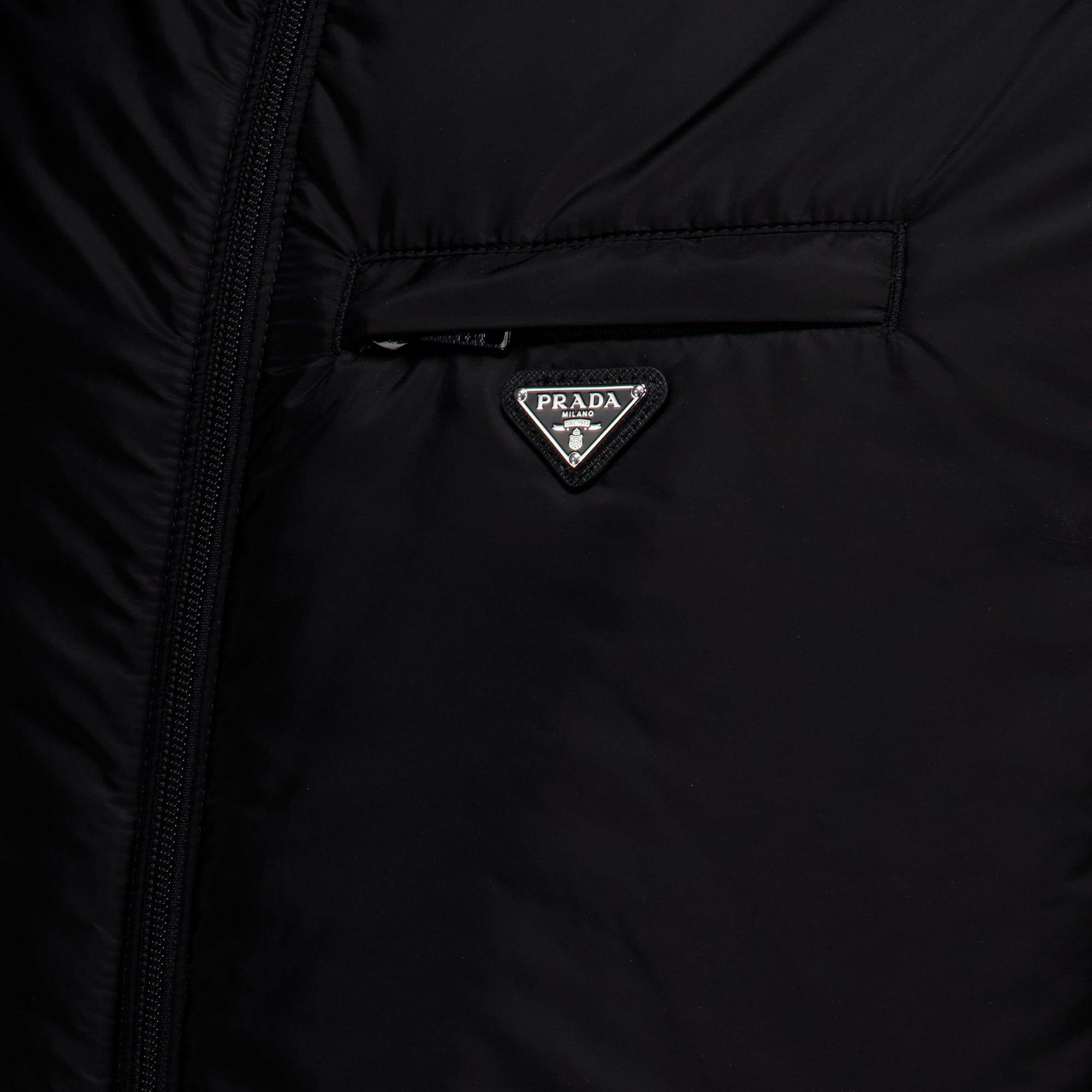 Manteaux Giacca Puffer Re-Nylon Nera Prada Noir Homme