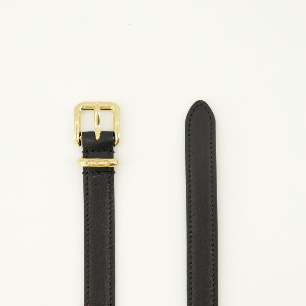 Image de l'article Ceinture en cuir noir de la marque Miu Miu pour Femme - Saison Printemps-Été 2026 - Vue détaillée_3