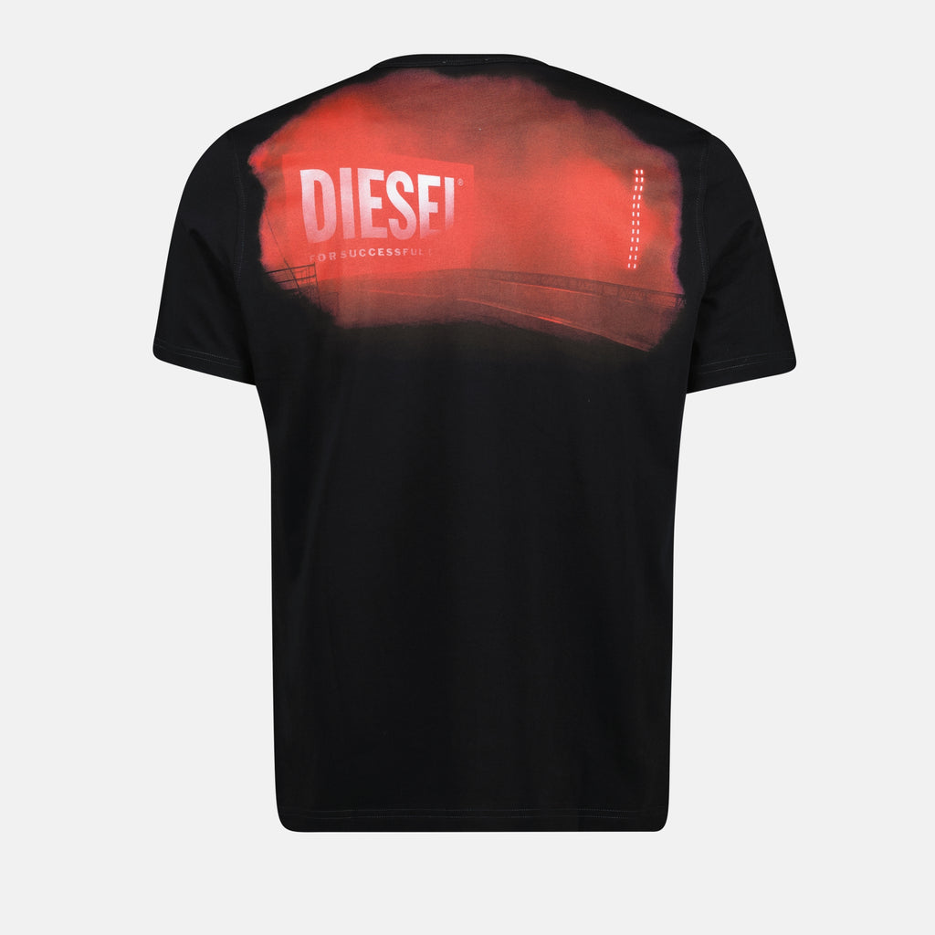 T-shirt T-shirt noir T-Adjust-Slits Diesel Nero Homme