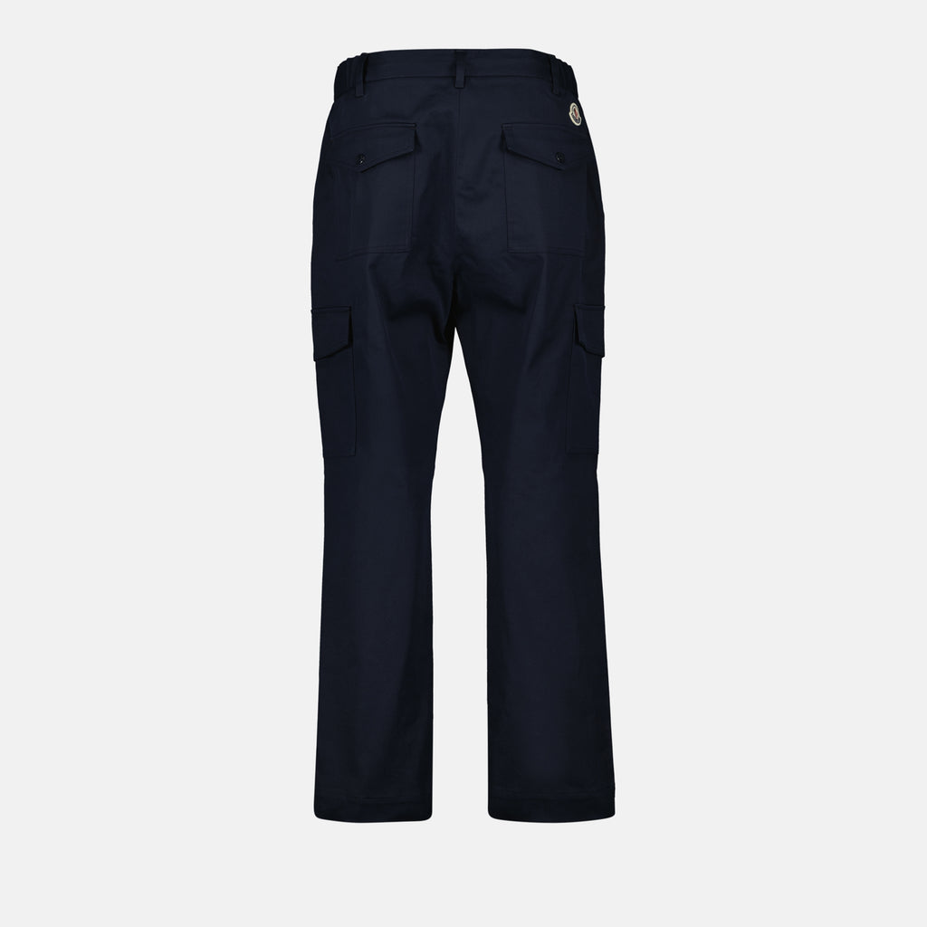 Pantalons Pantalon en gabardine Moncler Bleu foncé Homme