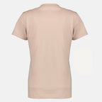 T-shirts T-Shirt de Algodão com Logo Bordado em Rosa Moncler Rose Femme