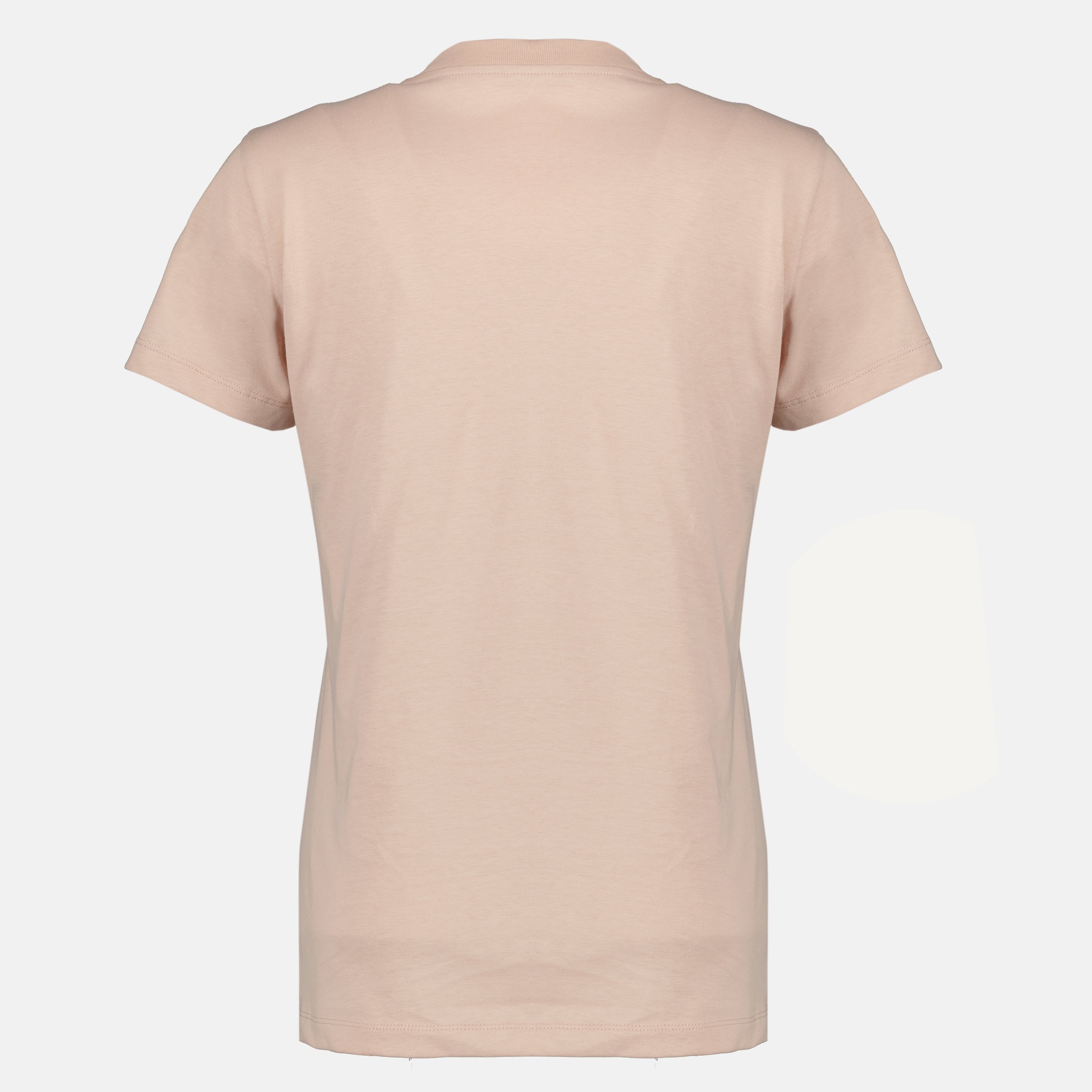 T-shirts T-Shirt de Algodão com Logo Bordado em Rosa Moncler Rose Femme
