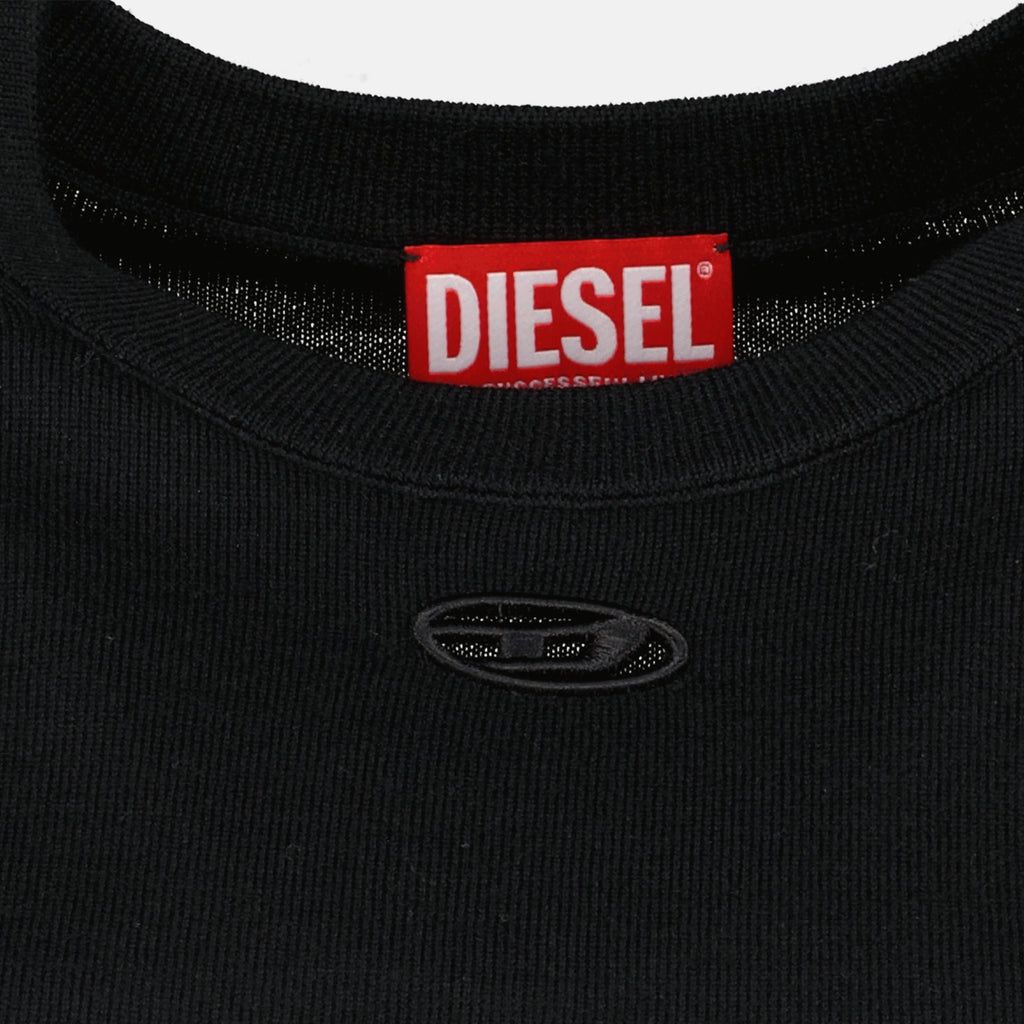 Image of the Diesel Women's M-Aline black knit article - Spring-Summer 2026 - Detailed View 2