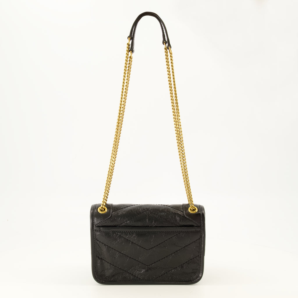 Sacs à main et épaule Niki ミニ ブラック レザー バッグ Saint Laurent Noir Femme