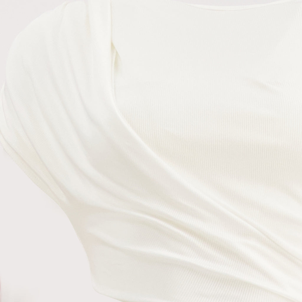 Imagen del vestido de camiseta Verve blanco y negro de la marca Christopher Esber para mujer - Temporada Primavera-Verano 2026 - Vista Detallada_1