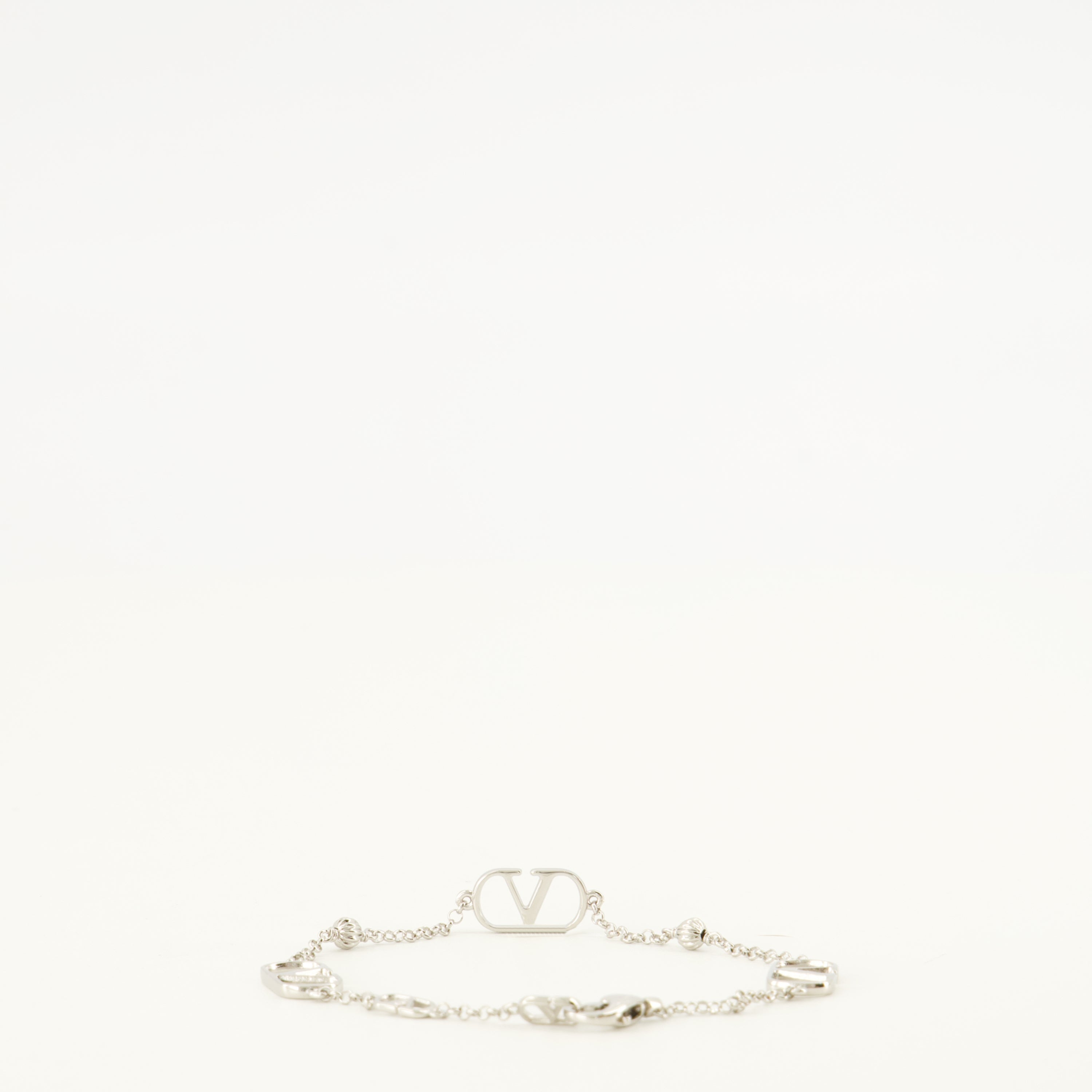 Bijoux Bracelet VLogo en métal Valentino Garavani Argenté Homme