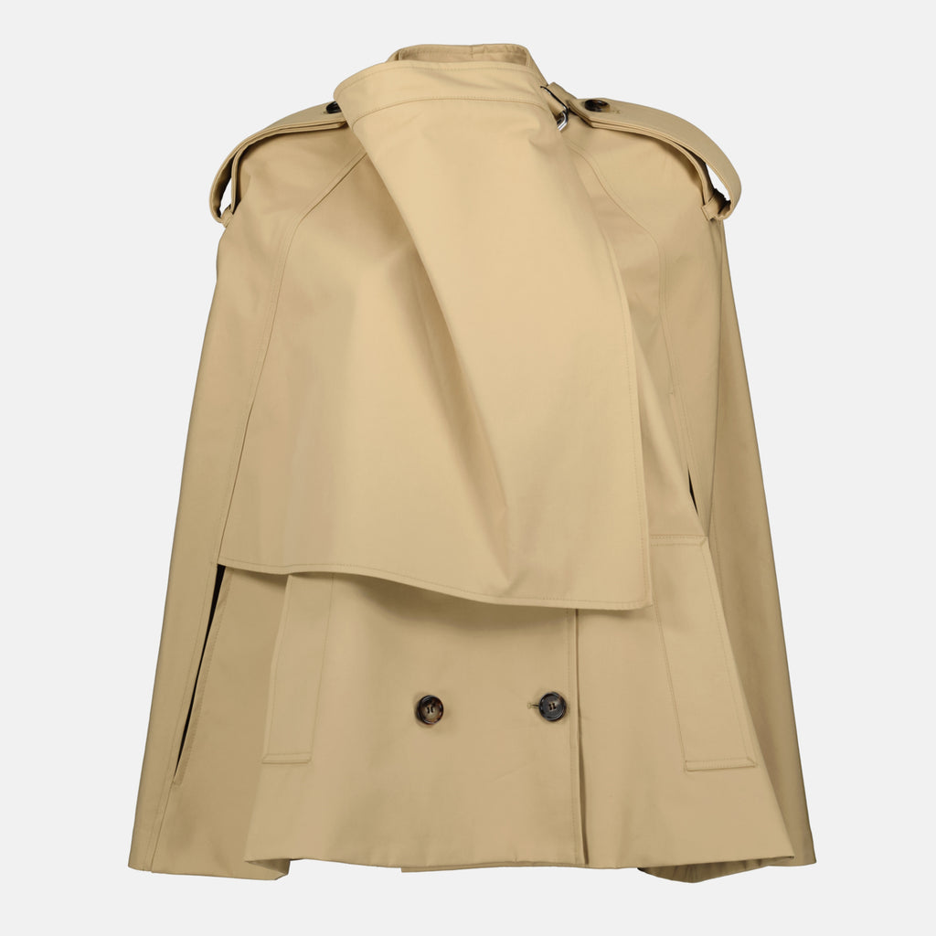 Vestes Capa de algodón beige Burberry Beige Femme