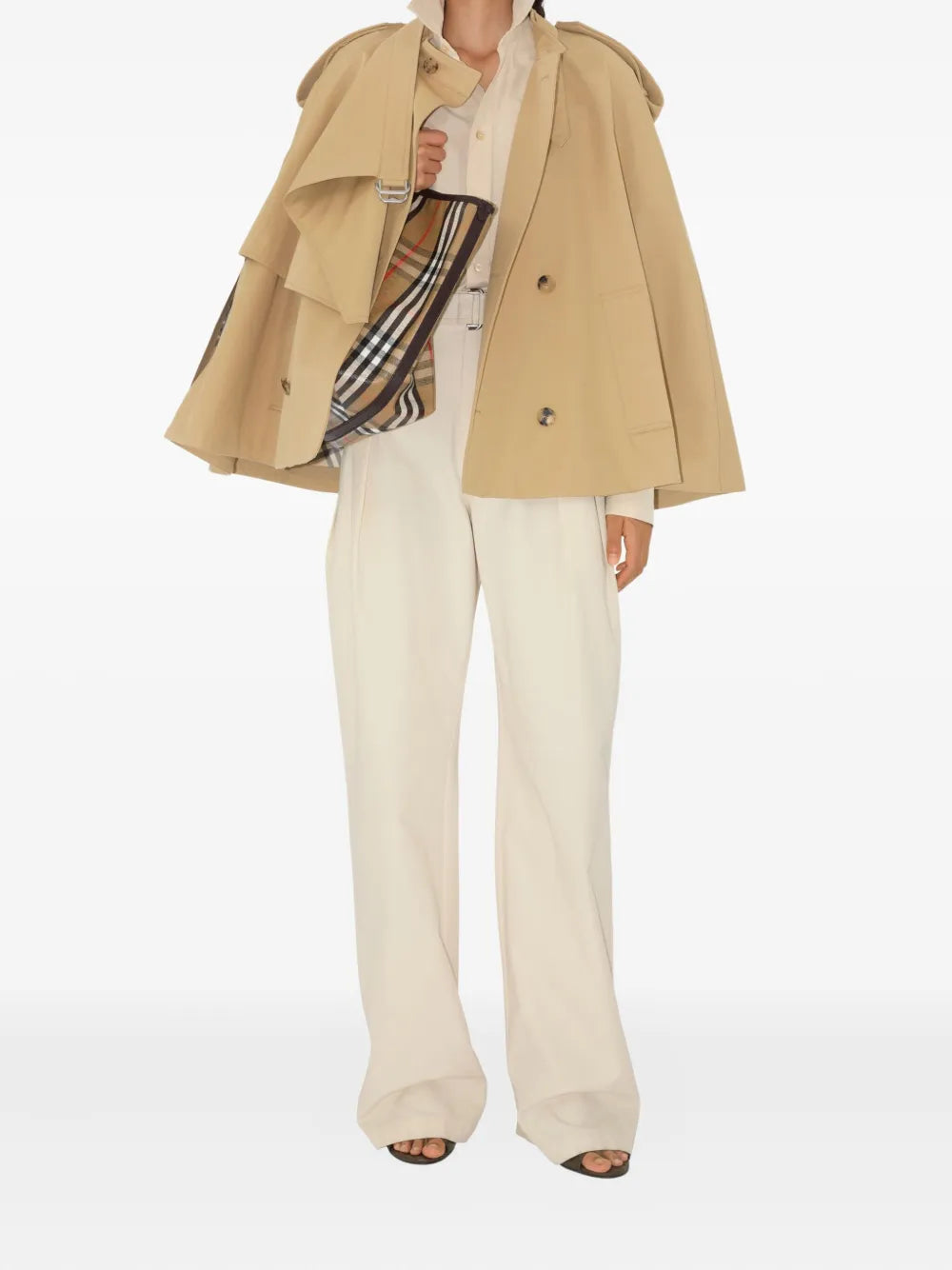 Vestes Capa de algodón beige Burberry Beige Femme